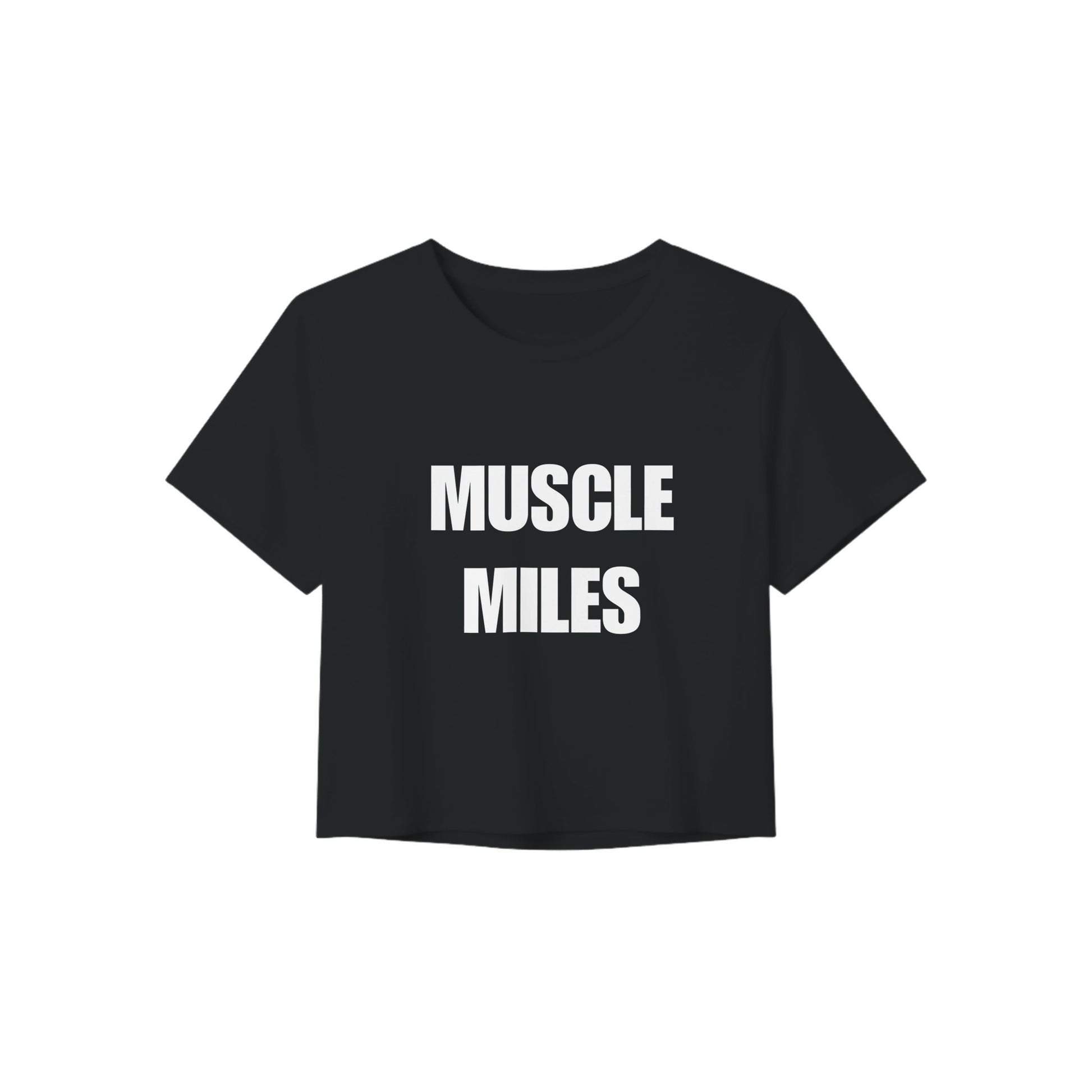 Muscle Miles women's crop top in Black