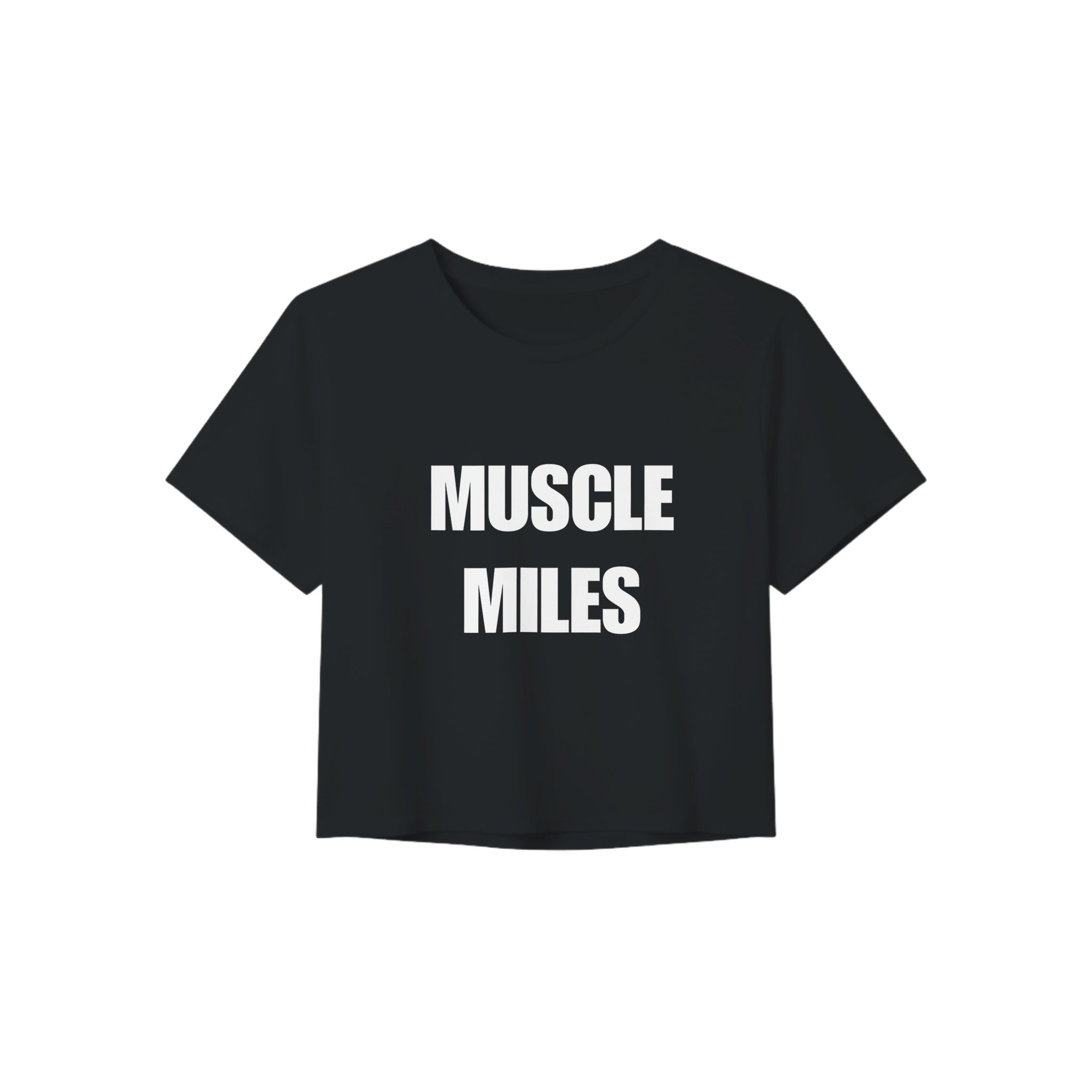Muscle Miles women's crop top in Black