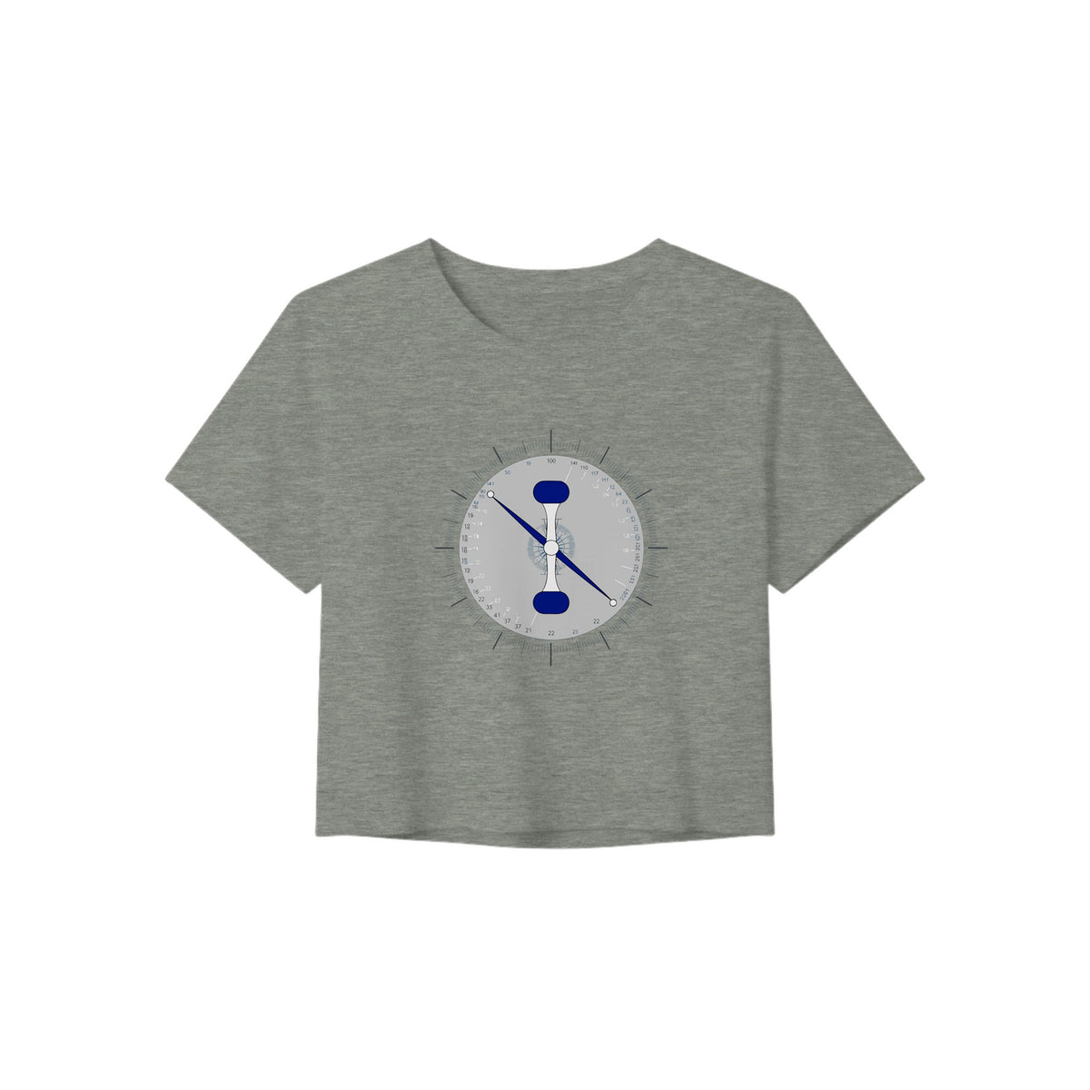 Taxi. Takeoff. Train. Crop Tee | Dumbbells & Hotels - Taxi. Takeoff. Train. design, crop tee product photo