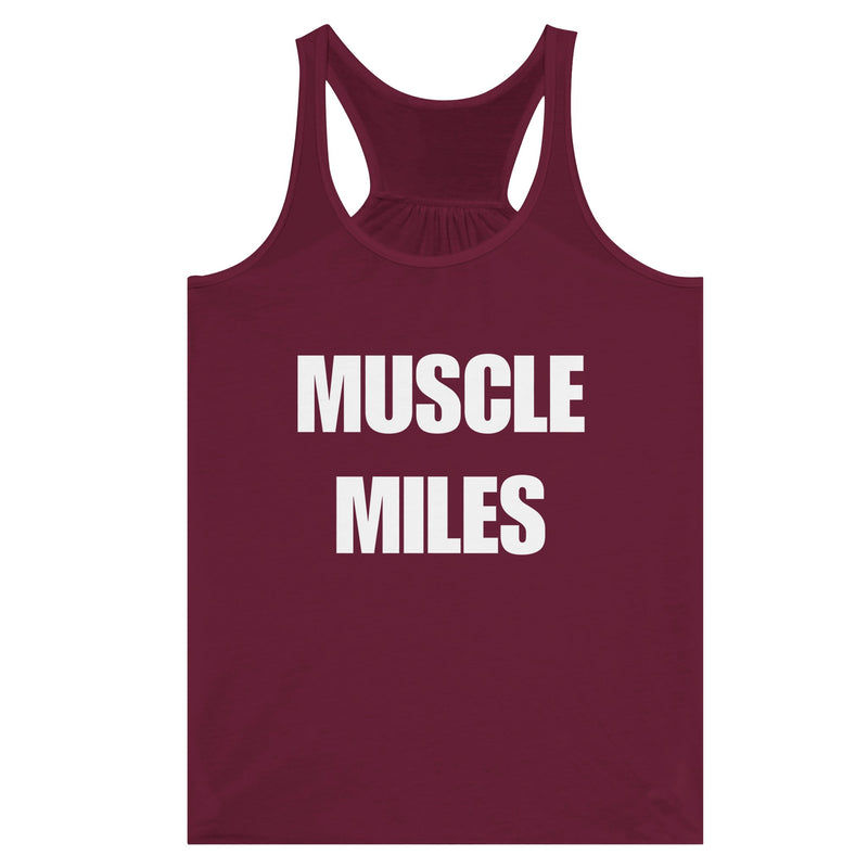 Muscle Miles racerback tank fabric detail