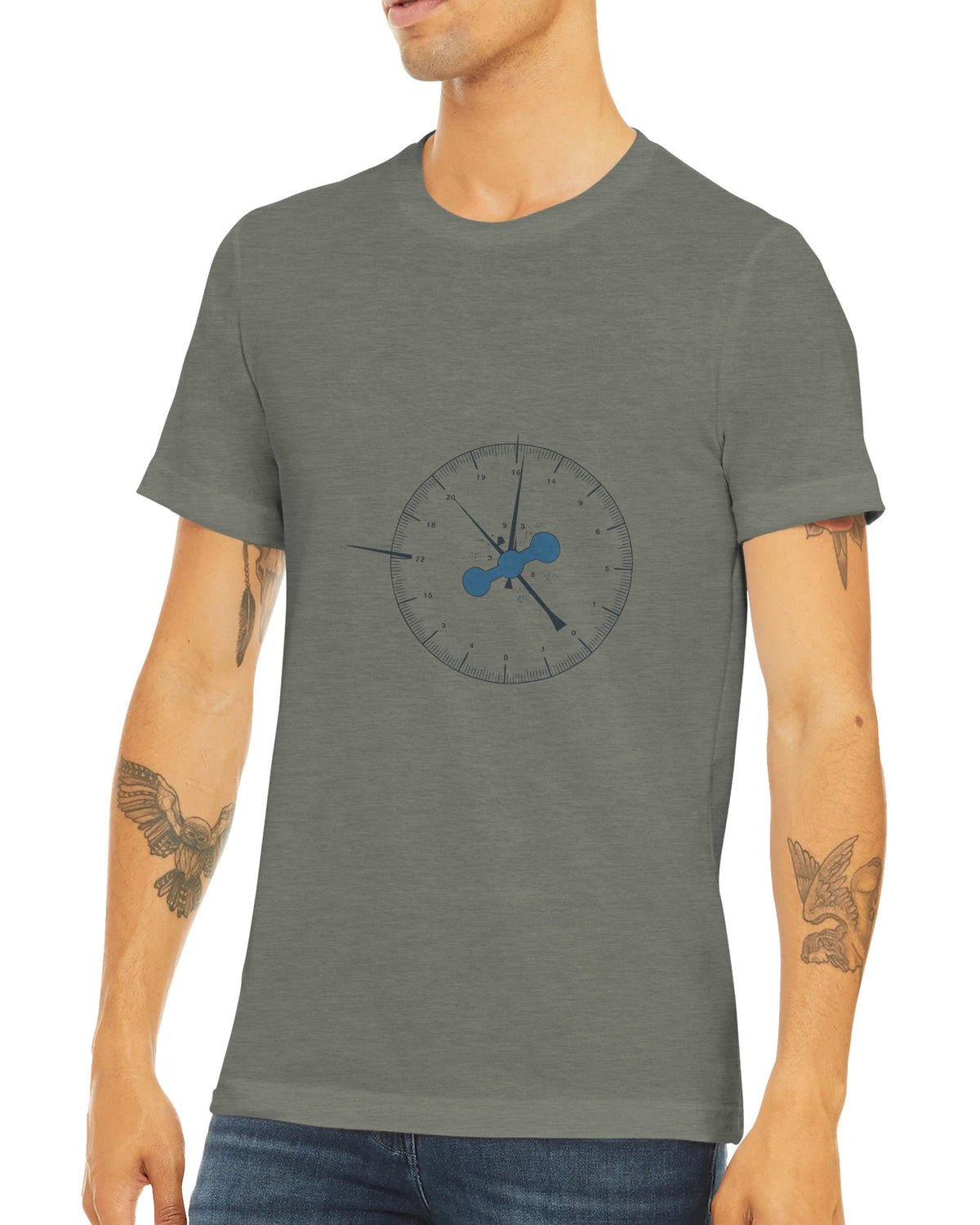 Clock In. Check In. Show Up. Tee | Dumbbells & Hotels - Clock In. Check In. Show Up. design, tee product photo