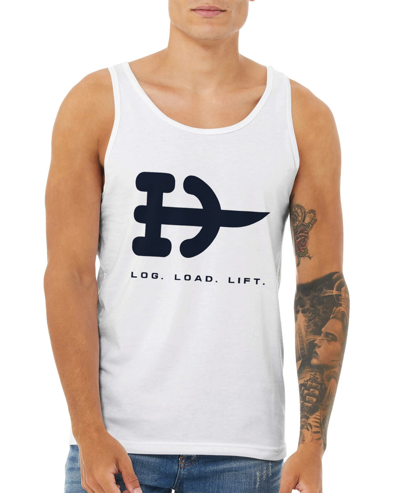 Log. Load. Lift. Tank | Dumbbells & Hotels - Log. Load. Lift. design, tank product photo