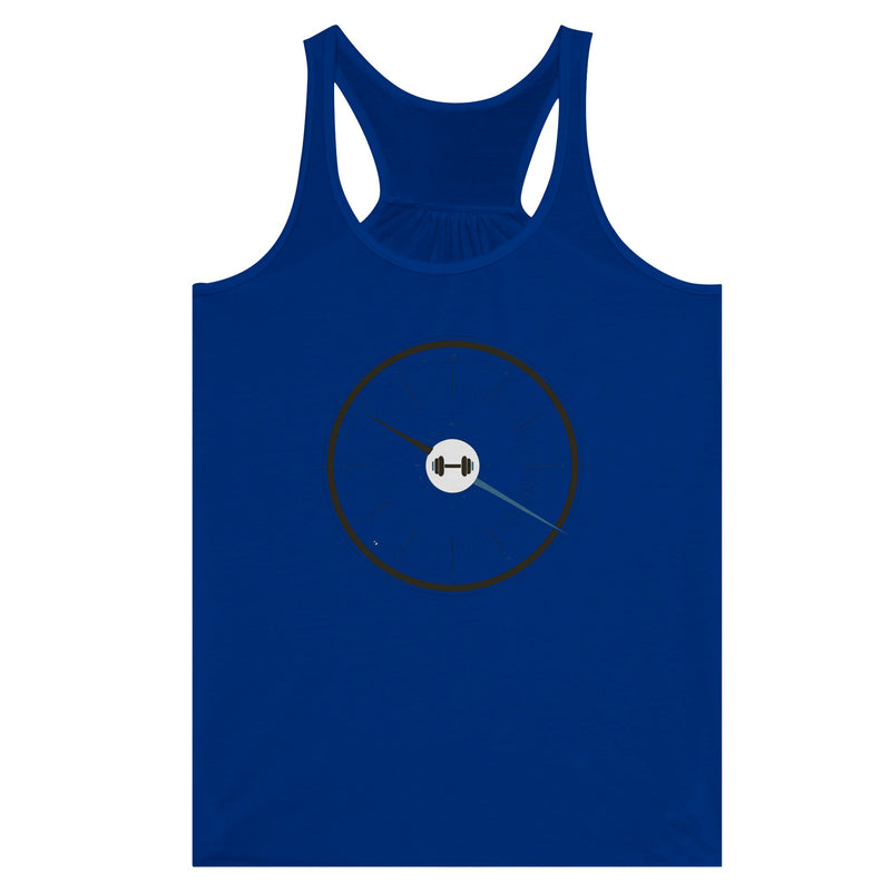 Bedside Manner Barbell Manner racerback flat lay, technical tailored fit for road warriors