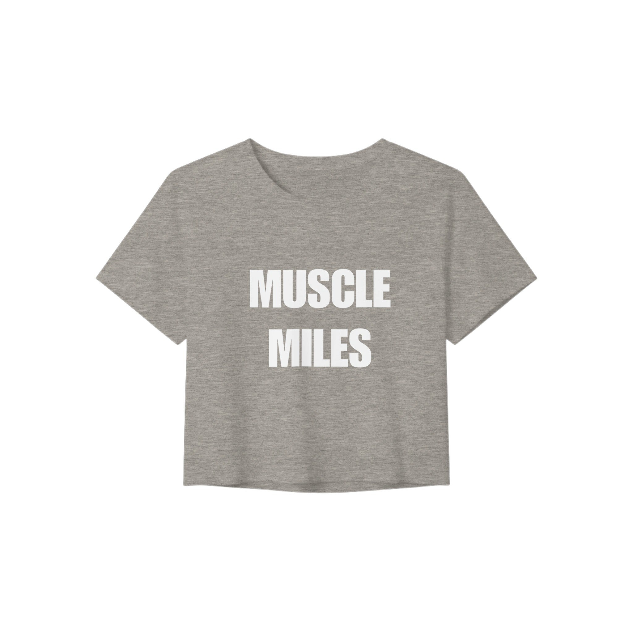 Muscle Miles women's crop top in Heather Dust