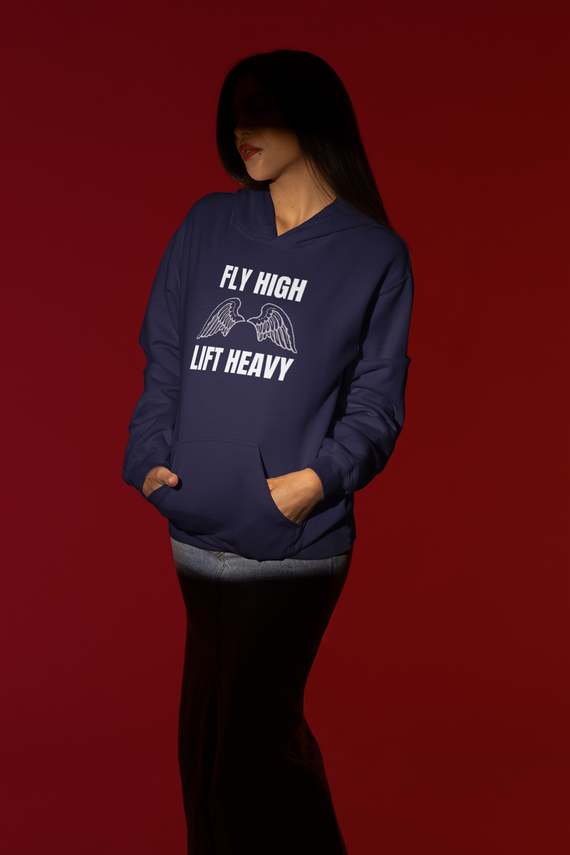 Navy Blazer Fly High Lift Heavy travel hoodie — pilot-designed capsule wardrobe staple