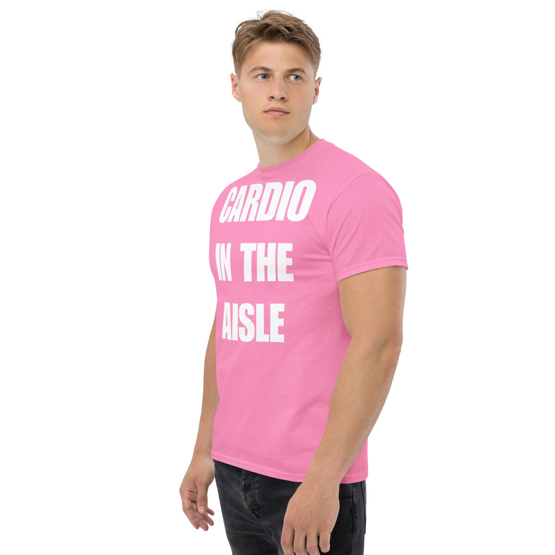 Cardio in the Aisle travel workout tee — layover-ready capsule-wardrobe apparel designed by pilots | Dumbbells & Hotels