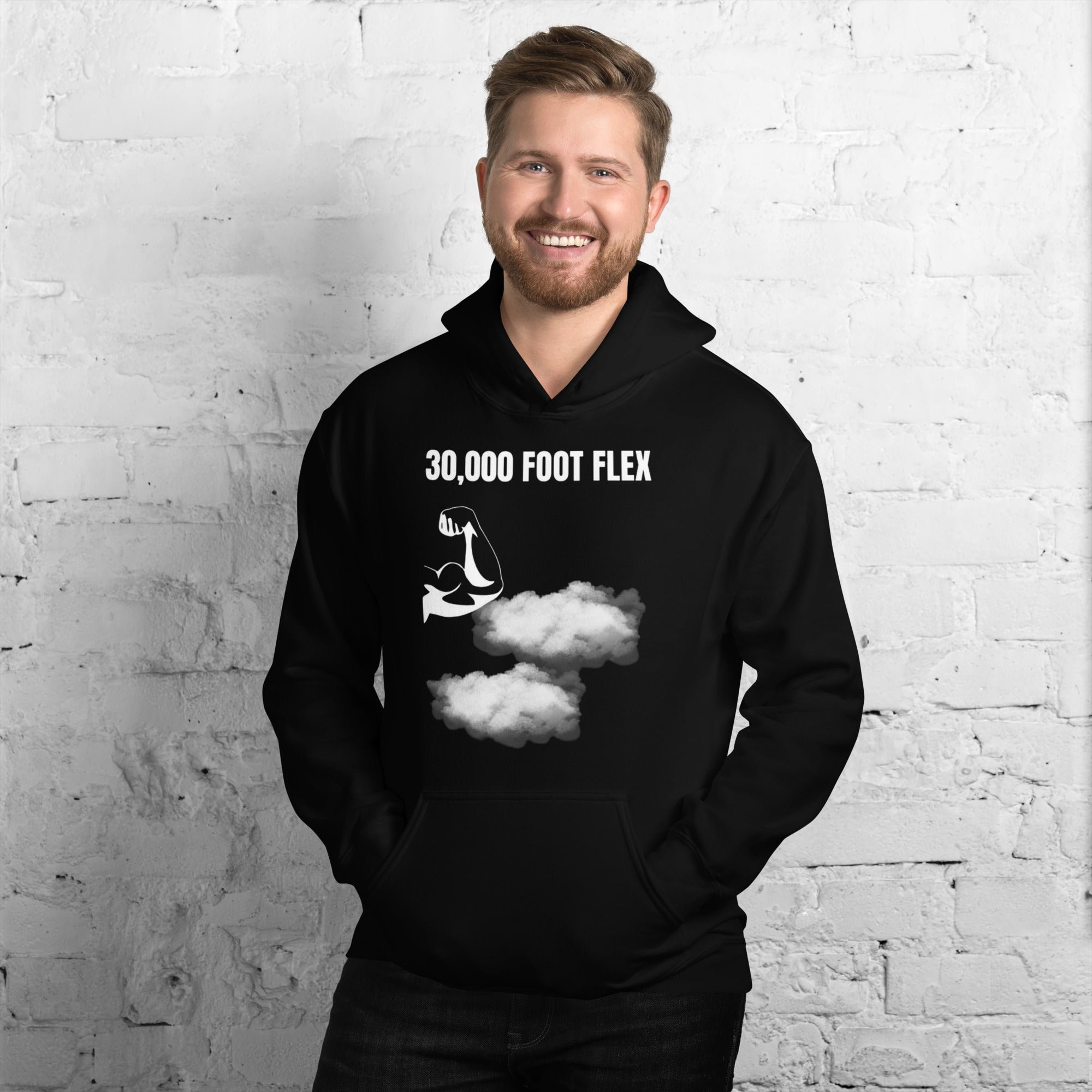 30,000 Foot Flex travel gym hoodie road warrior
