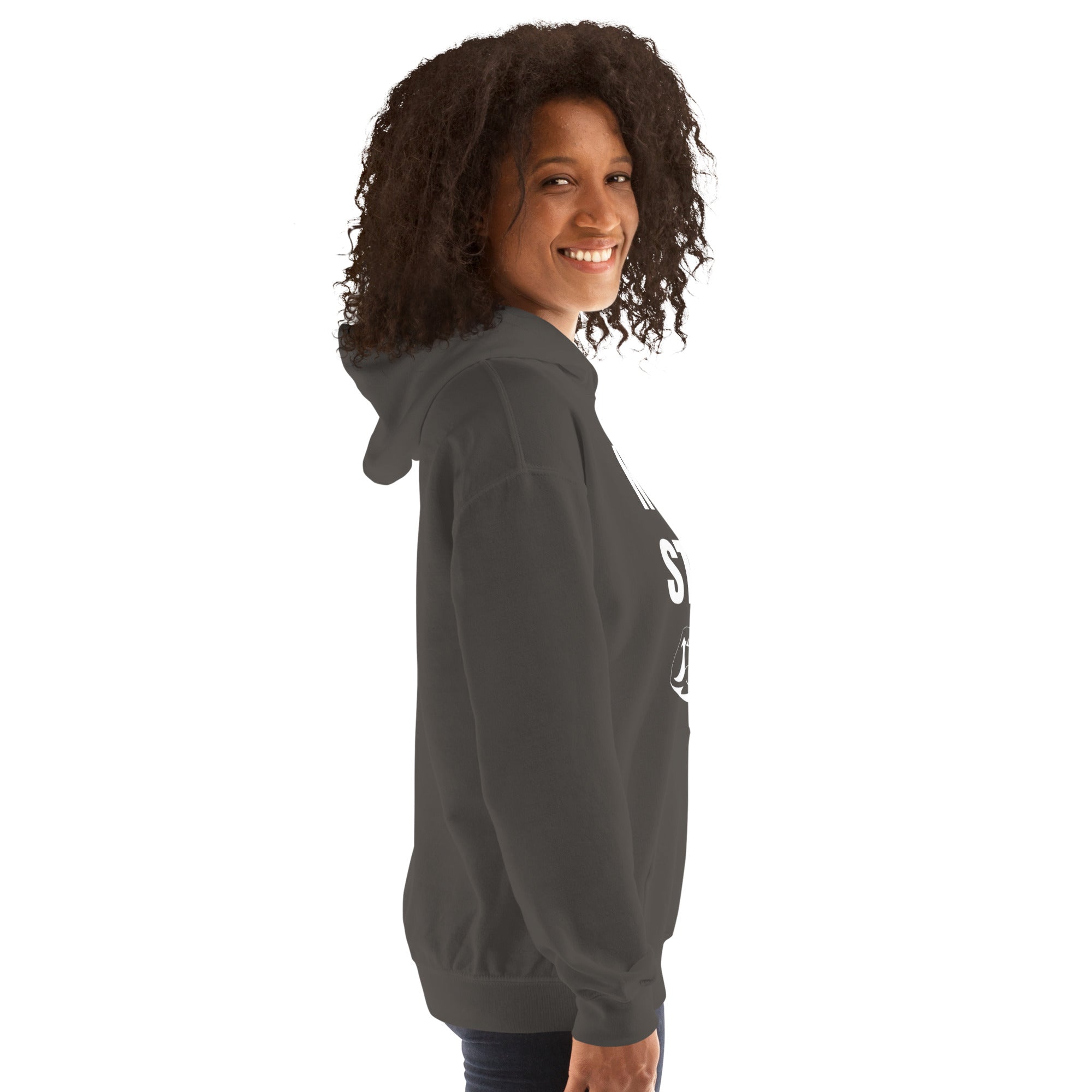 Nomad Strong Unisex Hoodie | Dumbbells & Hotels
