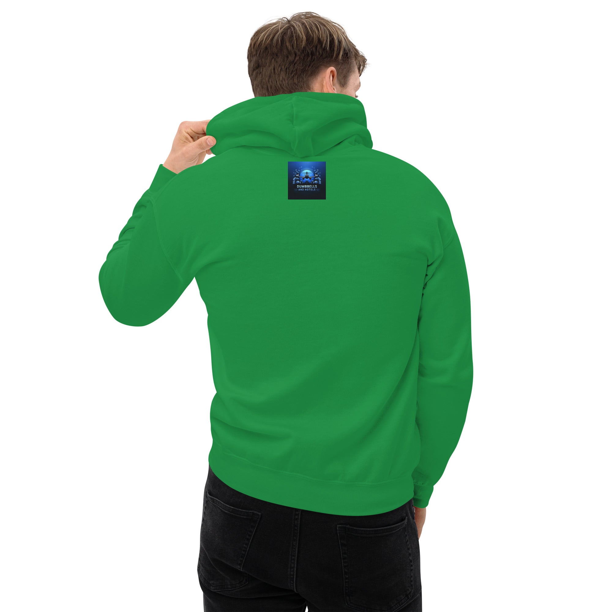 Jet Lag Won't Stop Me hoodie — layover-ready travel fitness by Dumbbells & Hotels