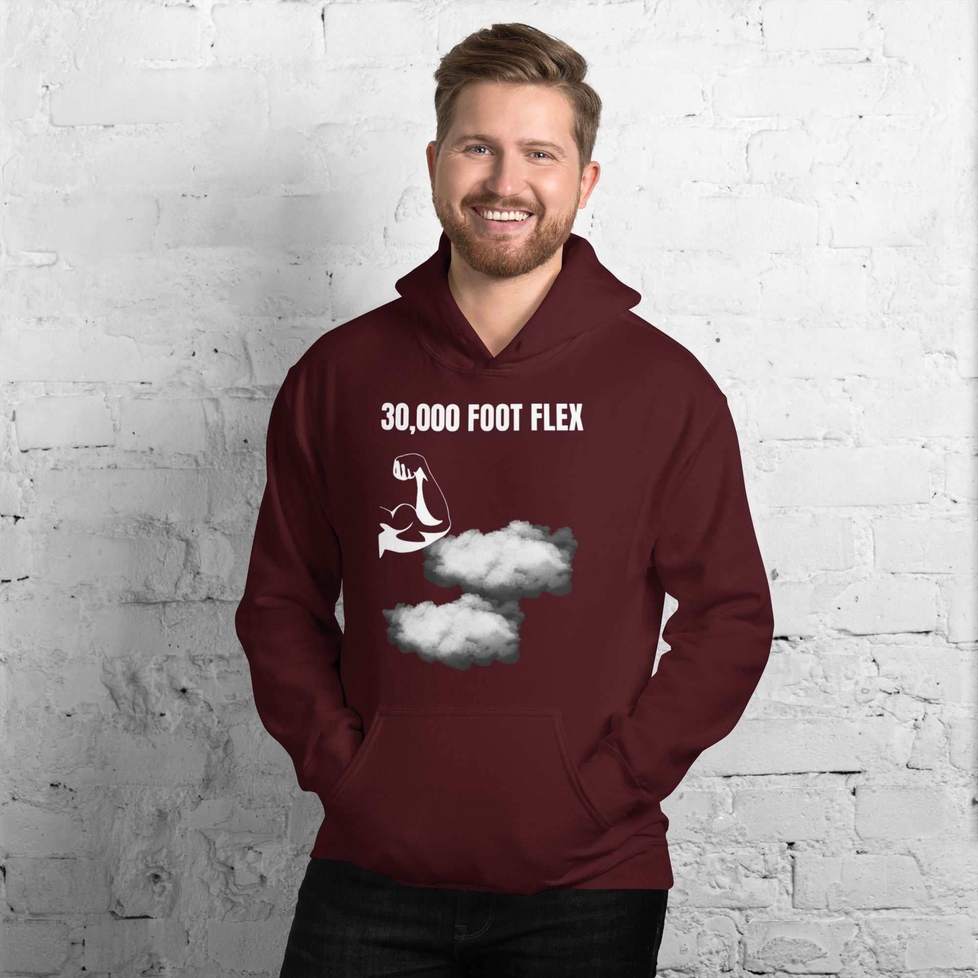 30,000 Foot Flex travel gym hoodie road warrior