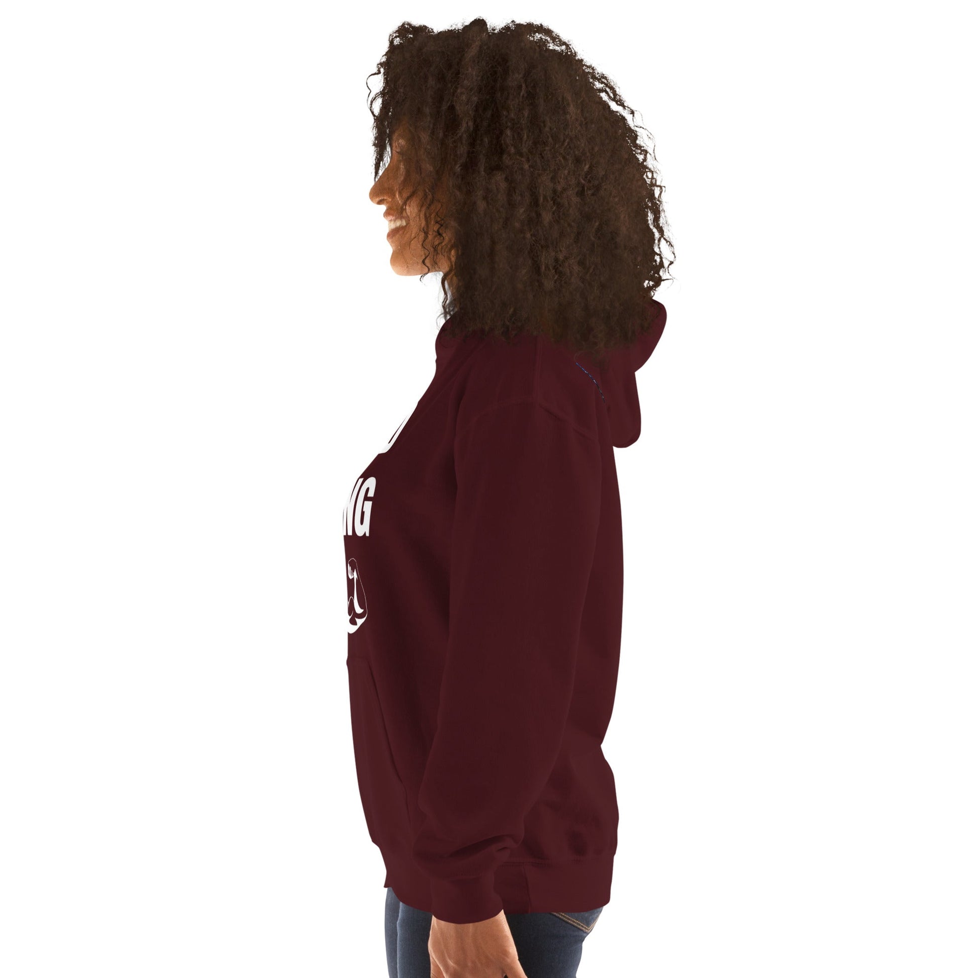 Nomad Strong Unisex Hoodie | Dumbbells & Hotels