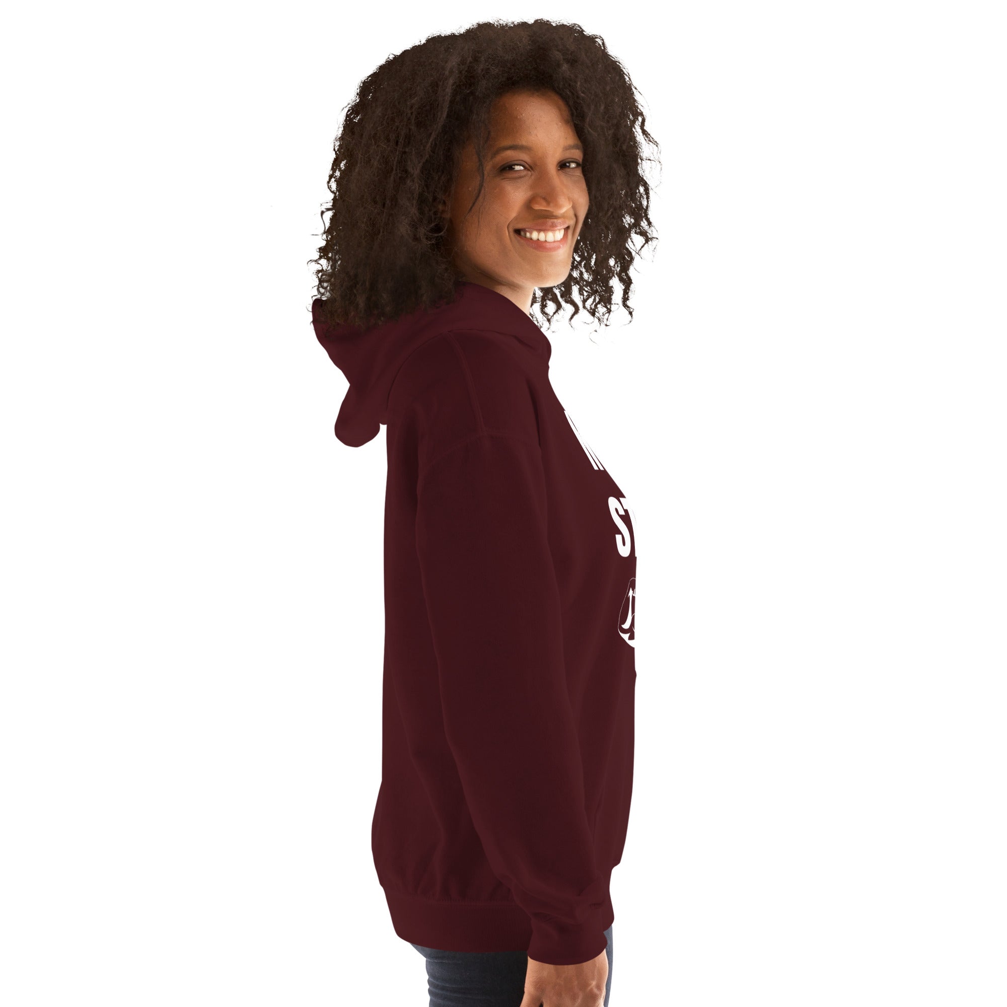 Nomad Strong Unisex Hoodie | Dumbbells & Hotels