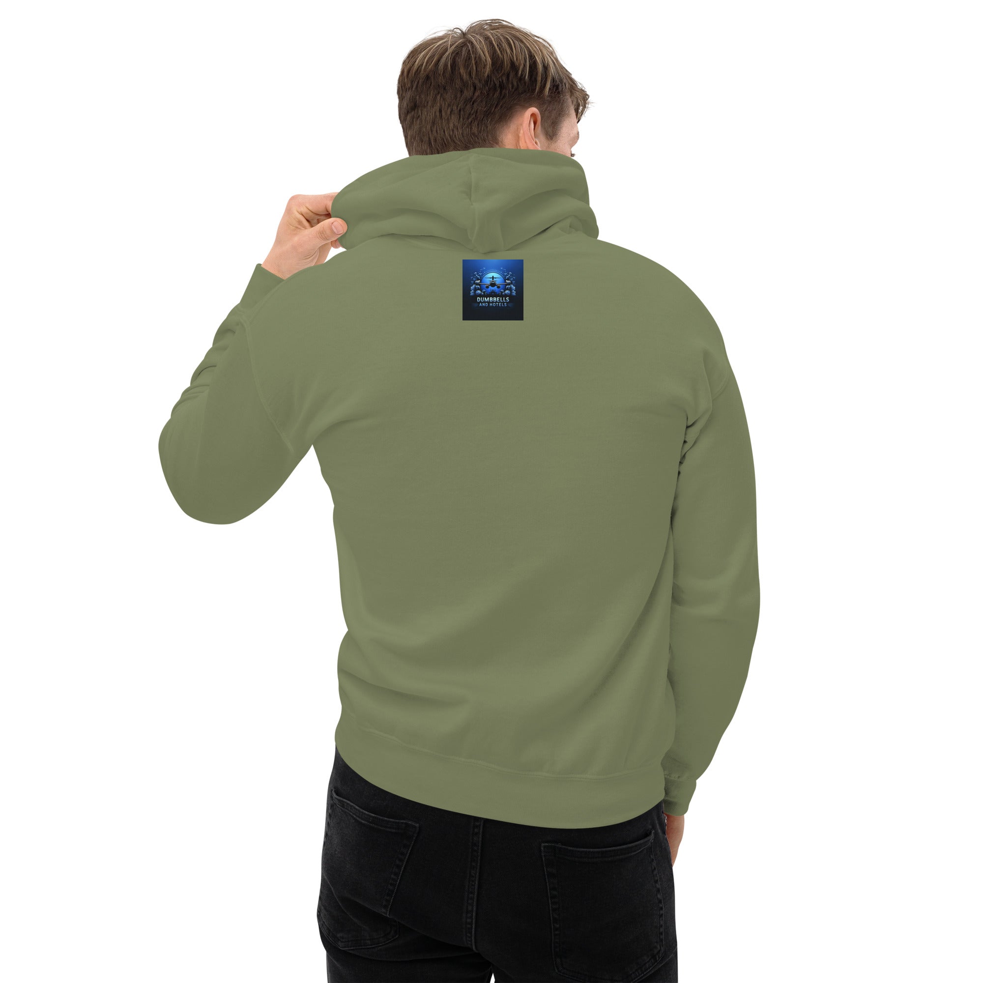 Jet Lag Won't Stop Me hoodie — layover-ready travel fitness by Dumbbells & Hotels