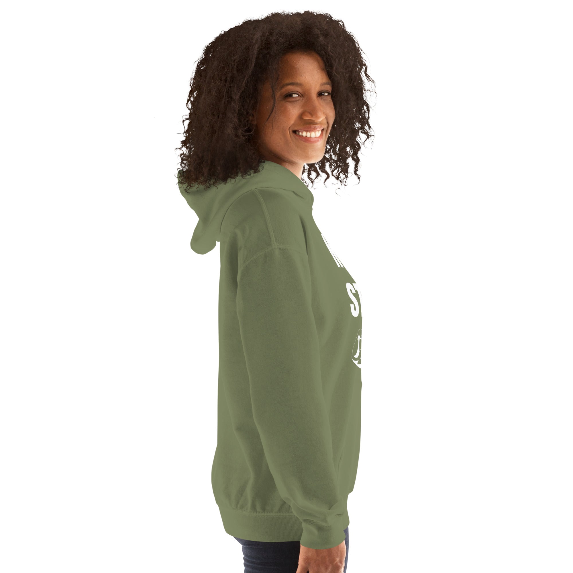 Nomad Strong Unisex Hoodie | Dumbbells & Hotels