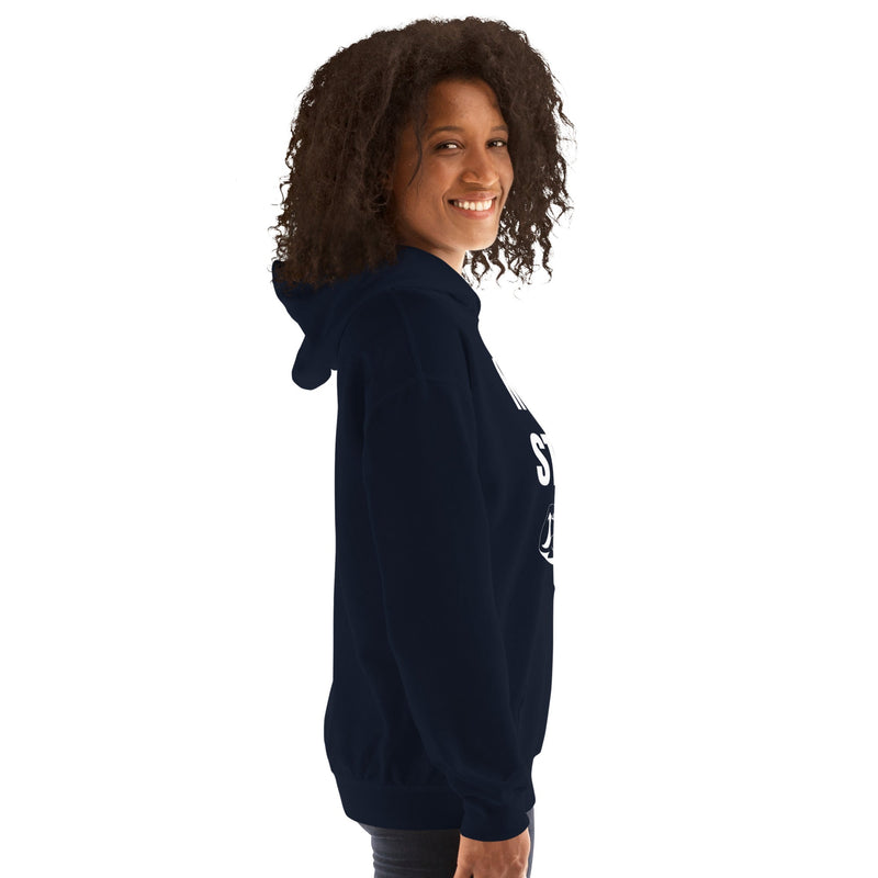 Nomad Strong Unisex Hoodie | Dumbbells & Hotels